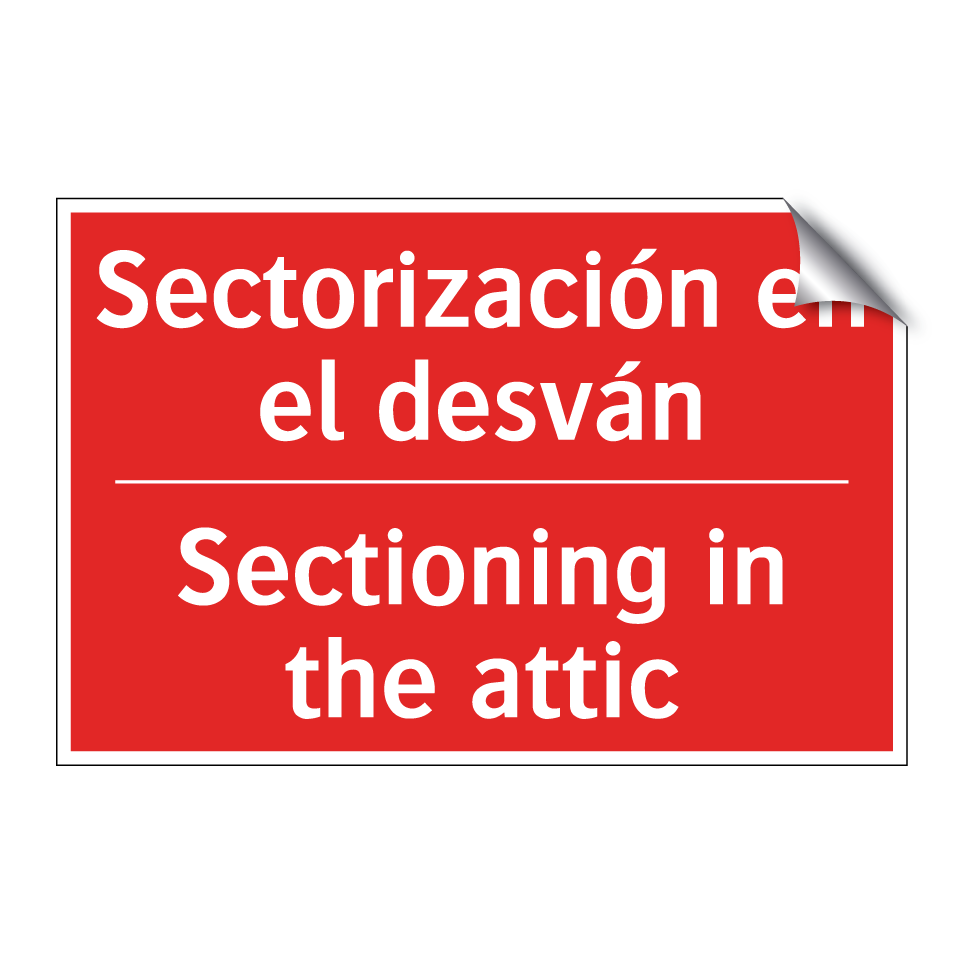Sectorización en el desván - Sectioning in the attic