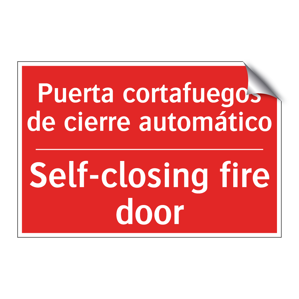 Puerta cortafuegos de cierre /.../ - Self-closing fire door