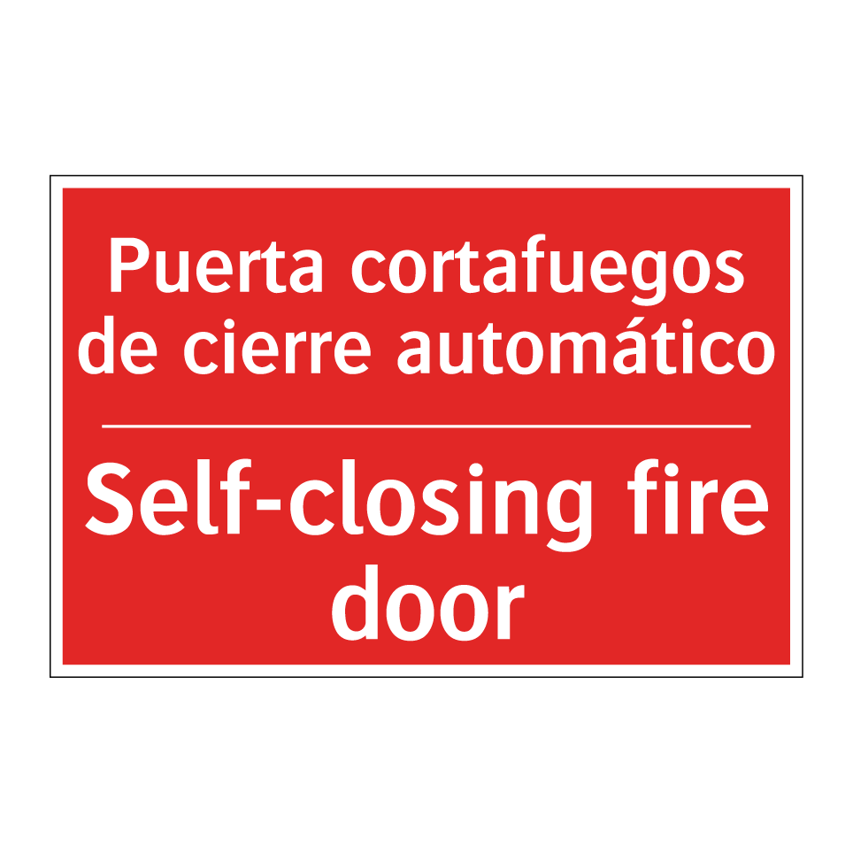 Puerta cortafuegos de cierre /.../ - Self-closing fire door