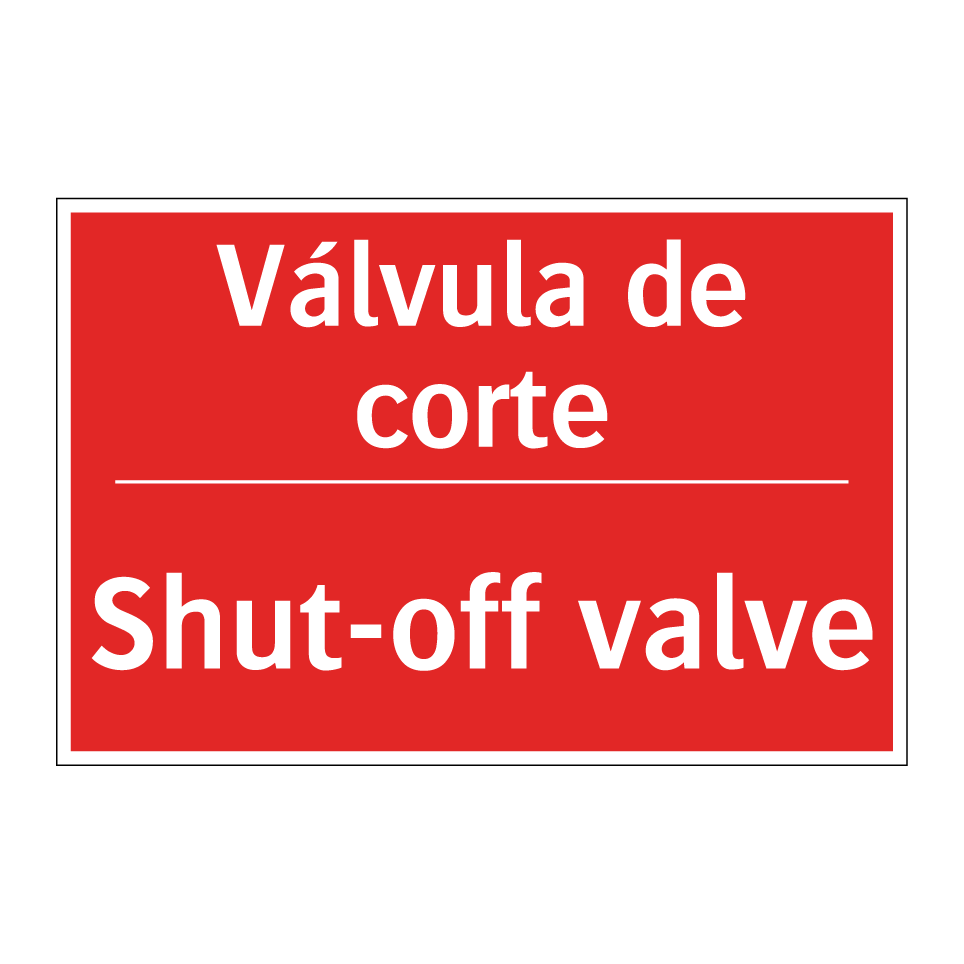 Válvula de corte - Shut-off valve