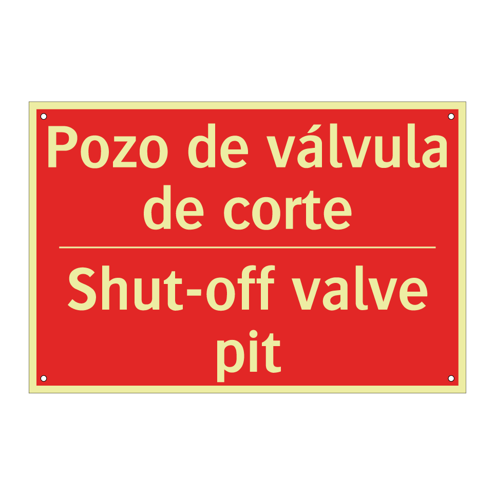 Pozo de válvula de corte - Shut-off valve pit