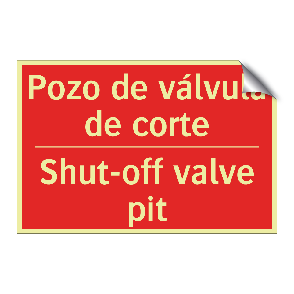 Pozo de válvula de corte - Shut-off valve pit