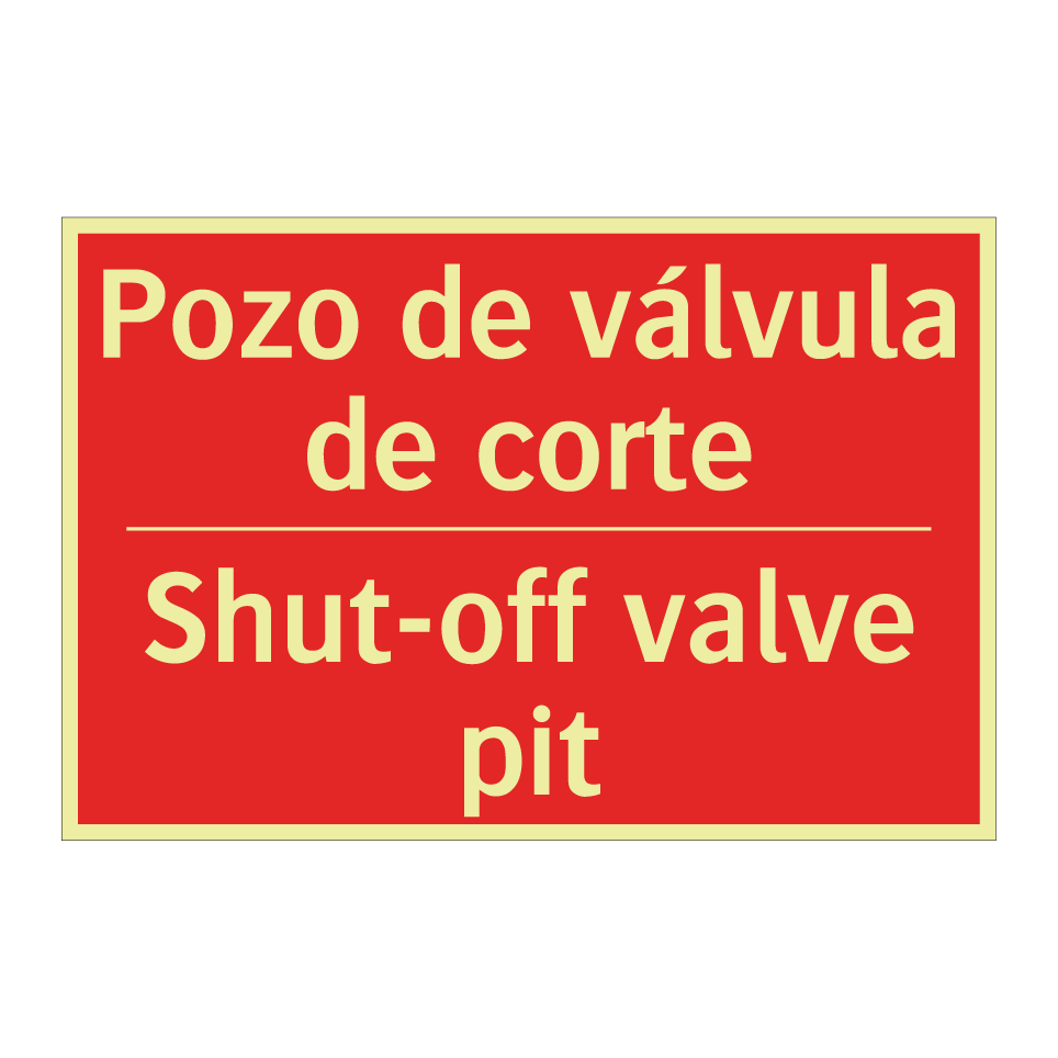 Pozo de válvula de corte - Shut-off valve pit