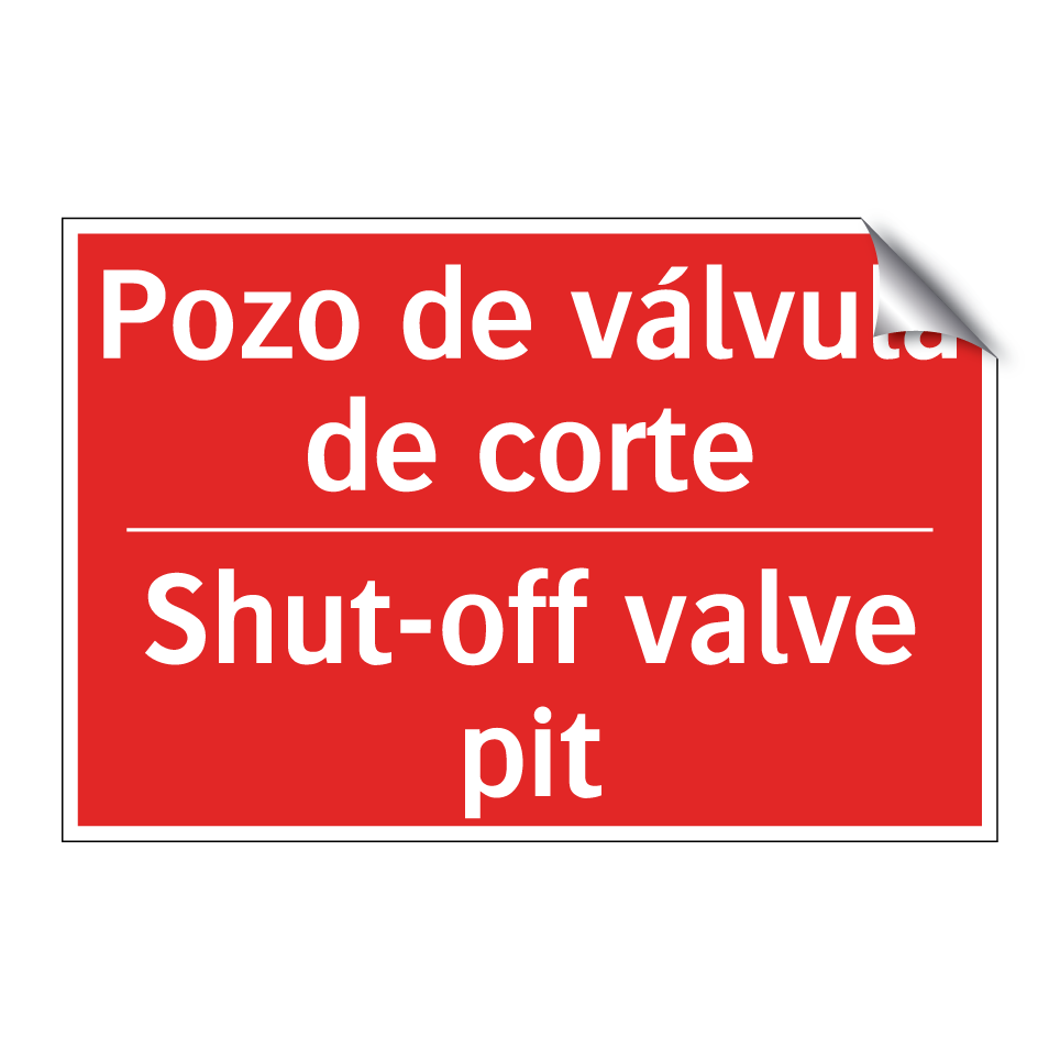 Pozo de válvula de corte - Shut-off valve pit