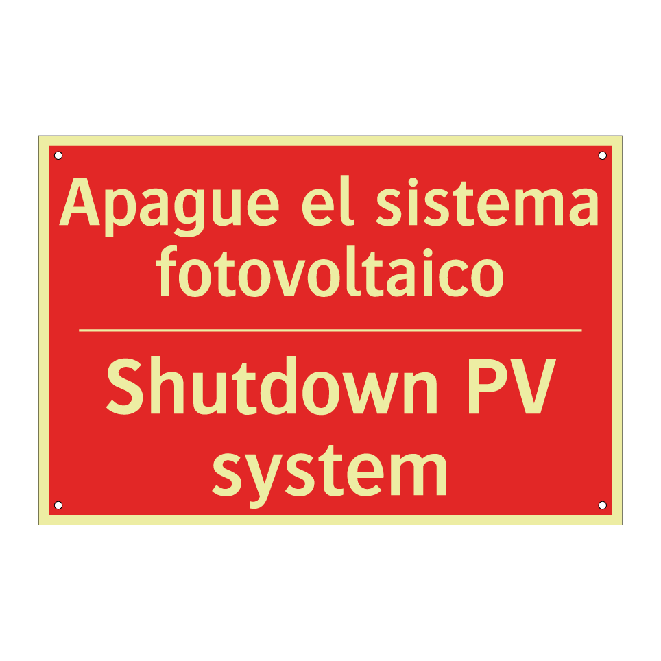 Apague el sistema fotovoltaico - Shutdown PV system