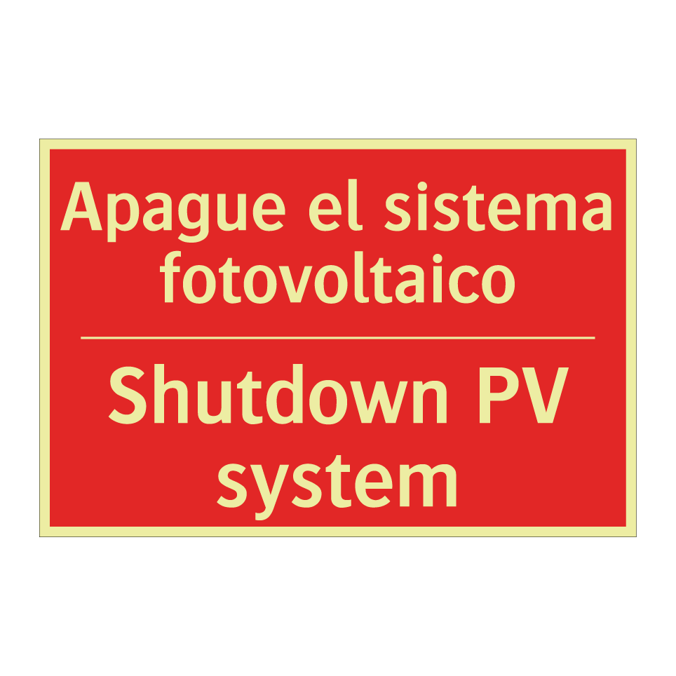 Apague el sistema fotovoltaico - Shutdown PV system