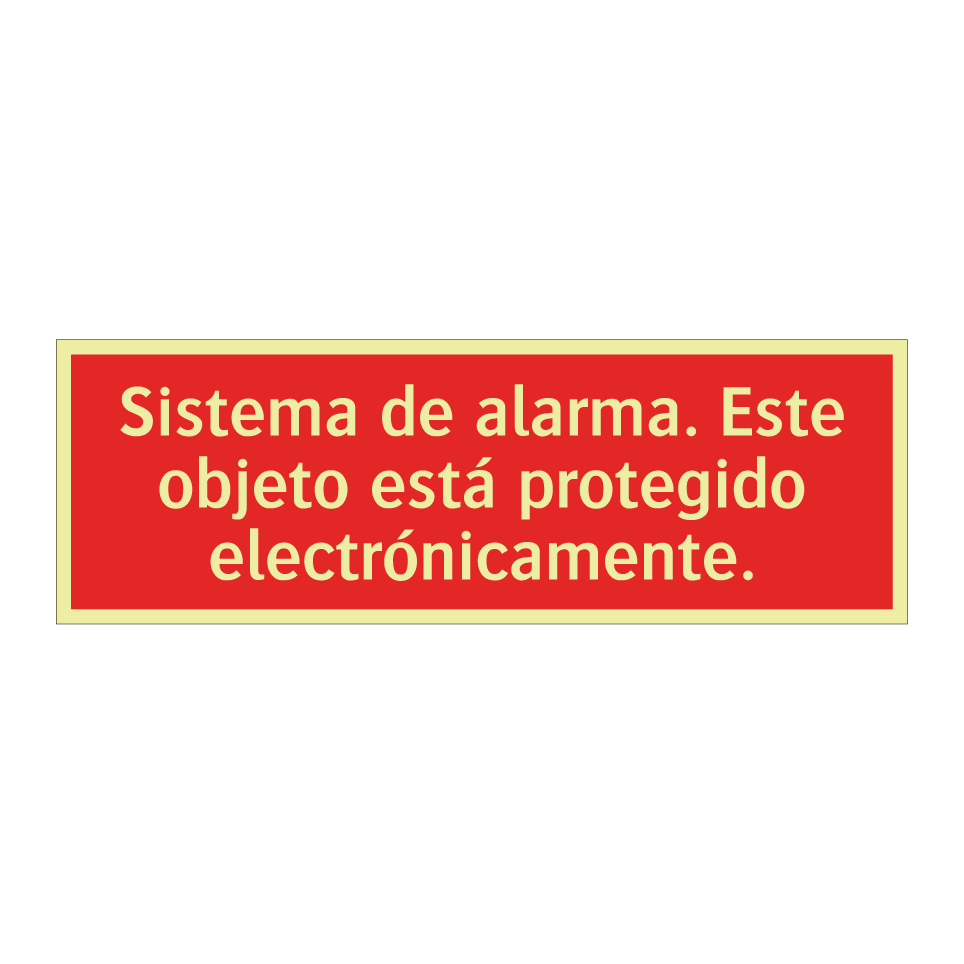 Sistema de alarma. Este objeto está protegido electrónicamente.