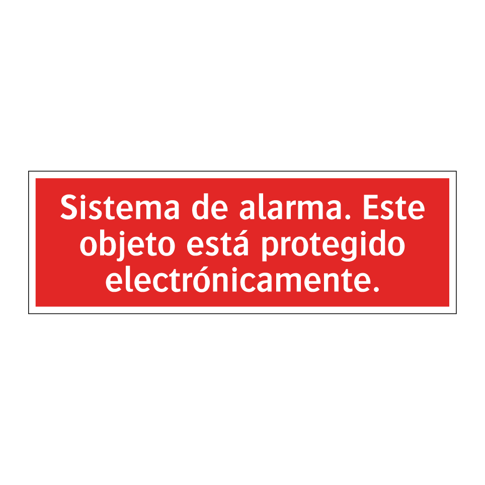 Sistema de alarma. Este objeto está protegido electrónicamente.