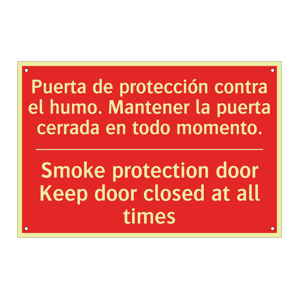 Puerta de protección contra /.../ - Smoke protection door Keep /.../