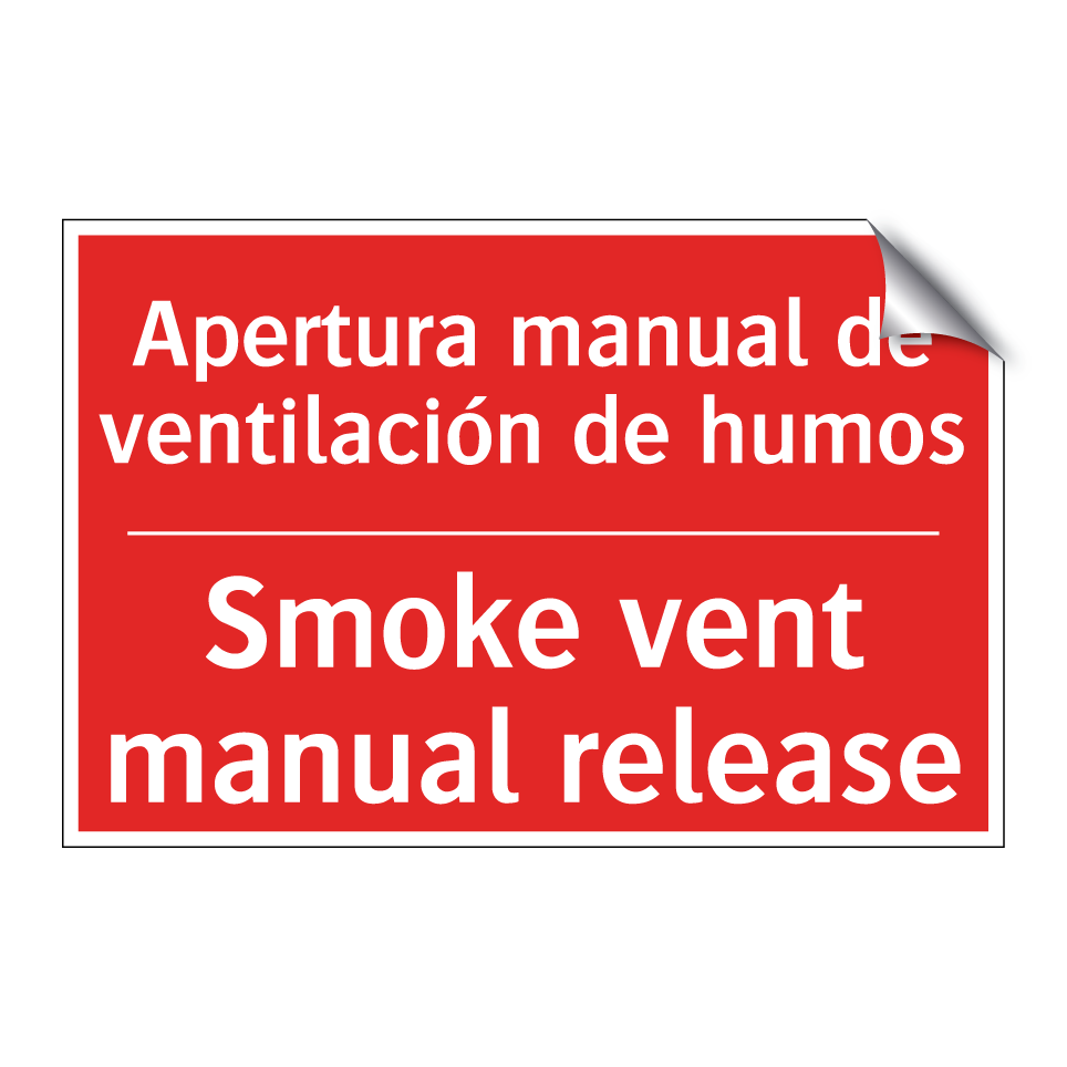 Apertura manual de /.../ - Smoke vent manual release