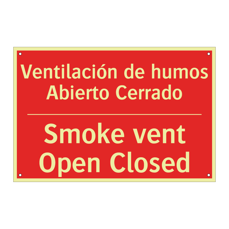 Ventilación de humos Abierto /.../ - Smoke vent Open Closed