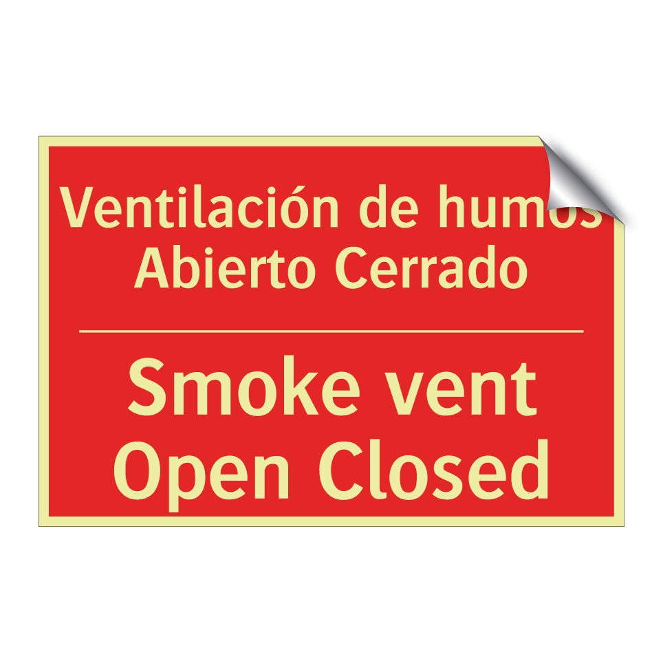 Ventilación de humos Abierto /.../ - Smoke vent Open Closed
