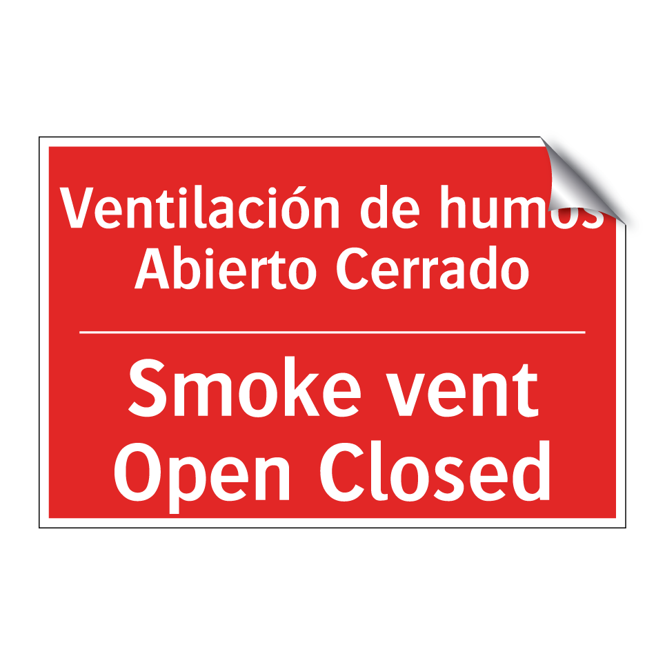 Ventilación de humos Abierto /.../ - Smoke vent Open Closed