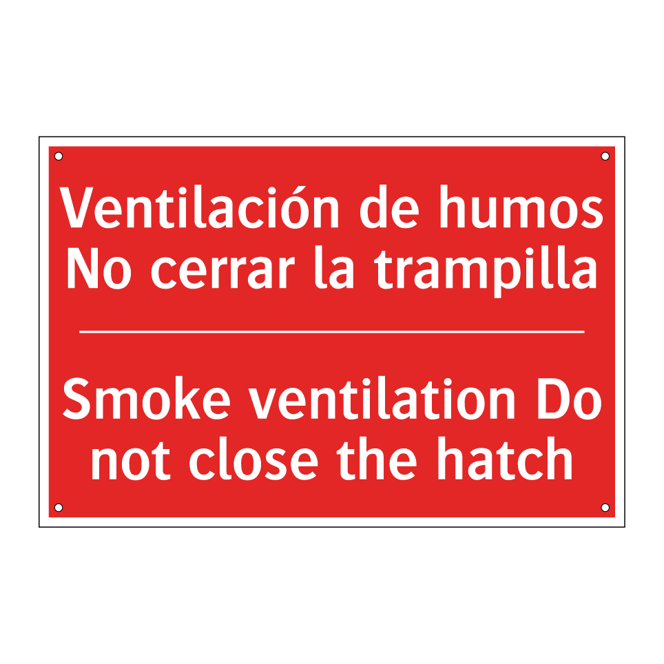 Ventilación de humos /.../ - Smoke ventilation Do not /.../