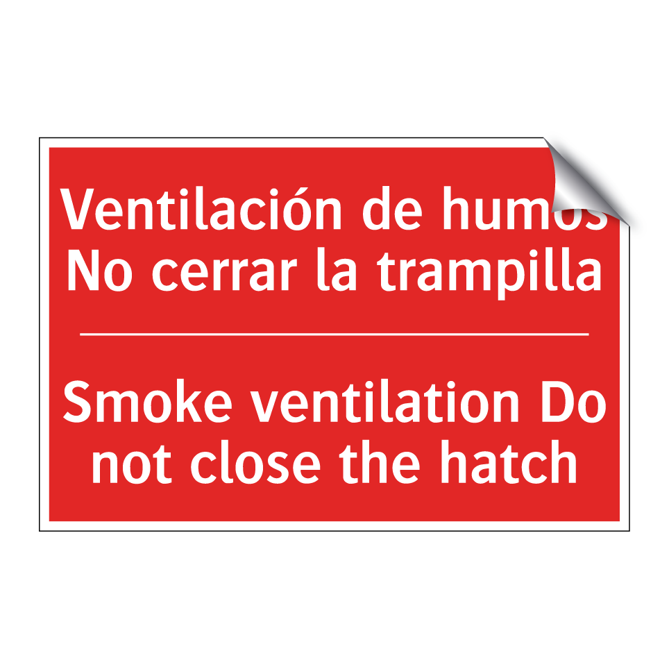 Ventilación de humos /.../ - Smoke ventilation Do not /.../