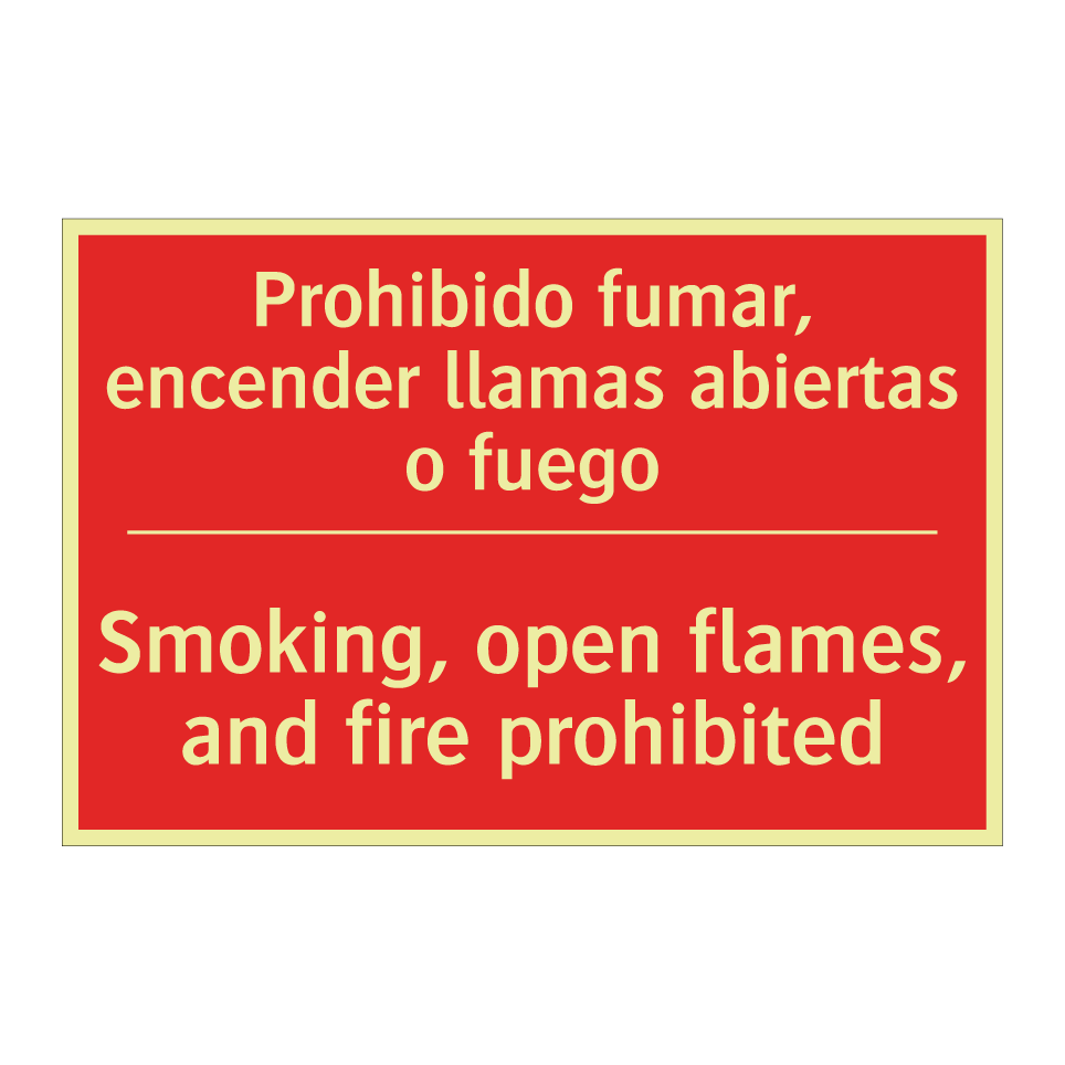 Prohibido fumar, encender /.../ - Smoking, open flames, and /.../
