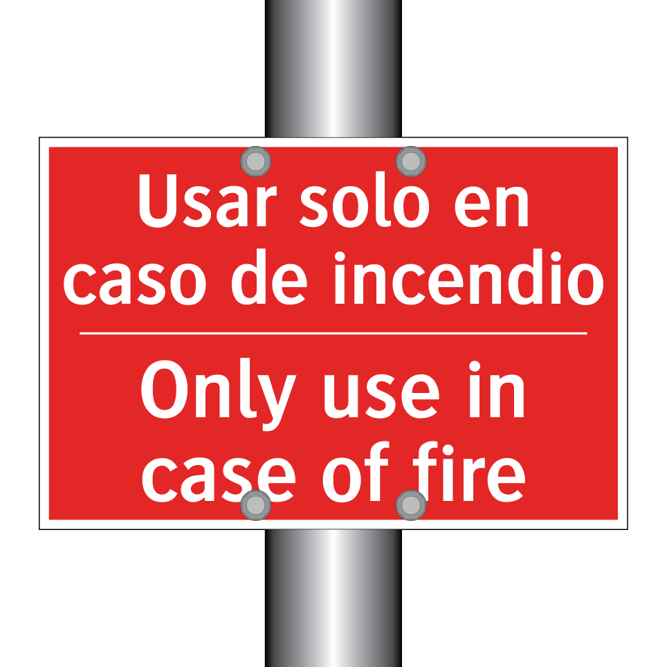 Usar solo en caso de incendio - Only use in case of fire
