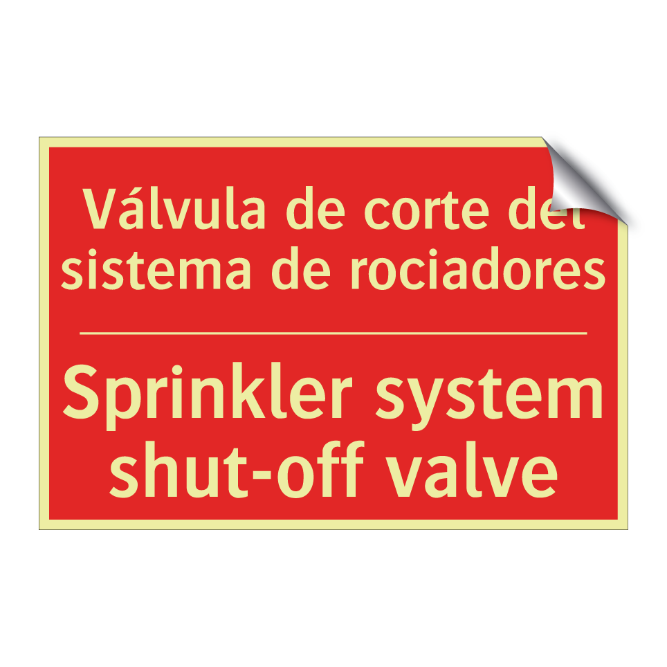 Válvula de corte del sistema /.../ - Sprinkler system shut-off /.../