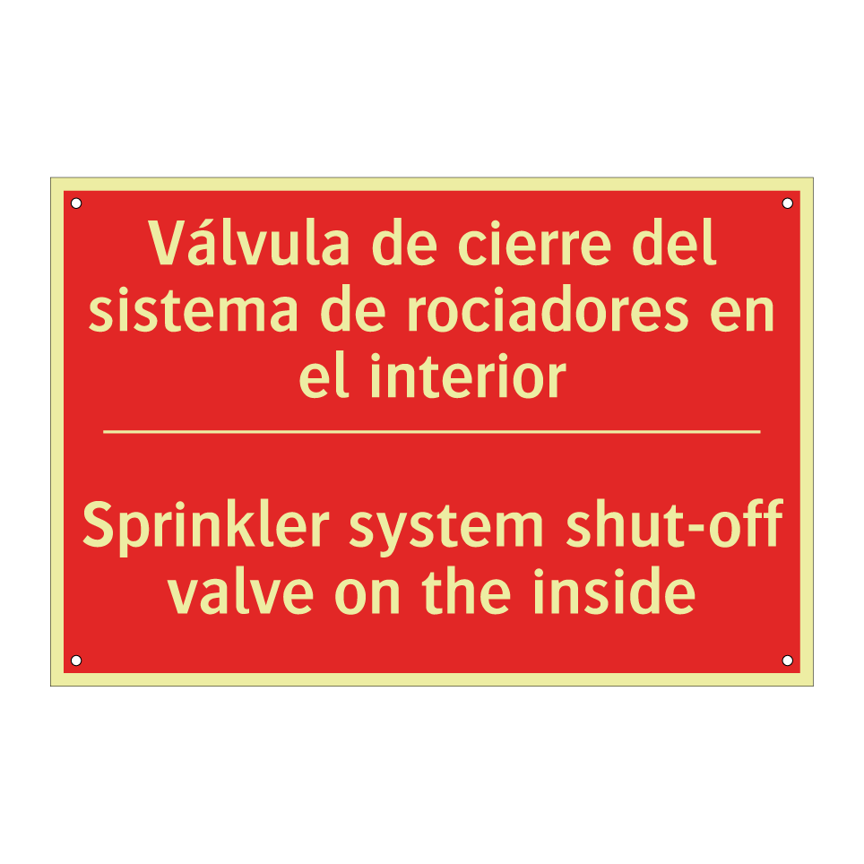 Válvula de cierre del sistema /.../ - Sprinkler system shut-off /.../
