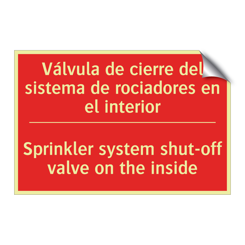 Válvula de cierre del sistema /.../ - Sprinkler system shut-off /.../