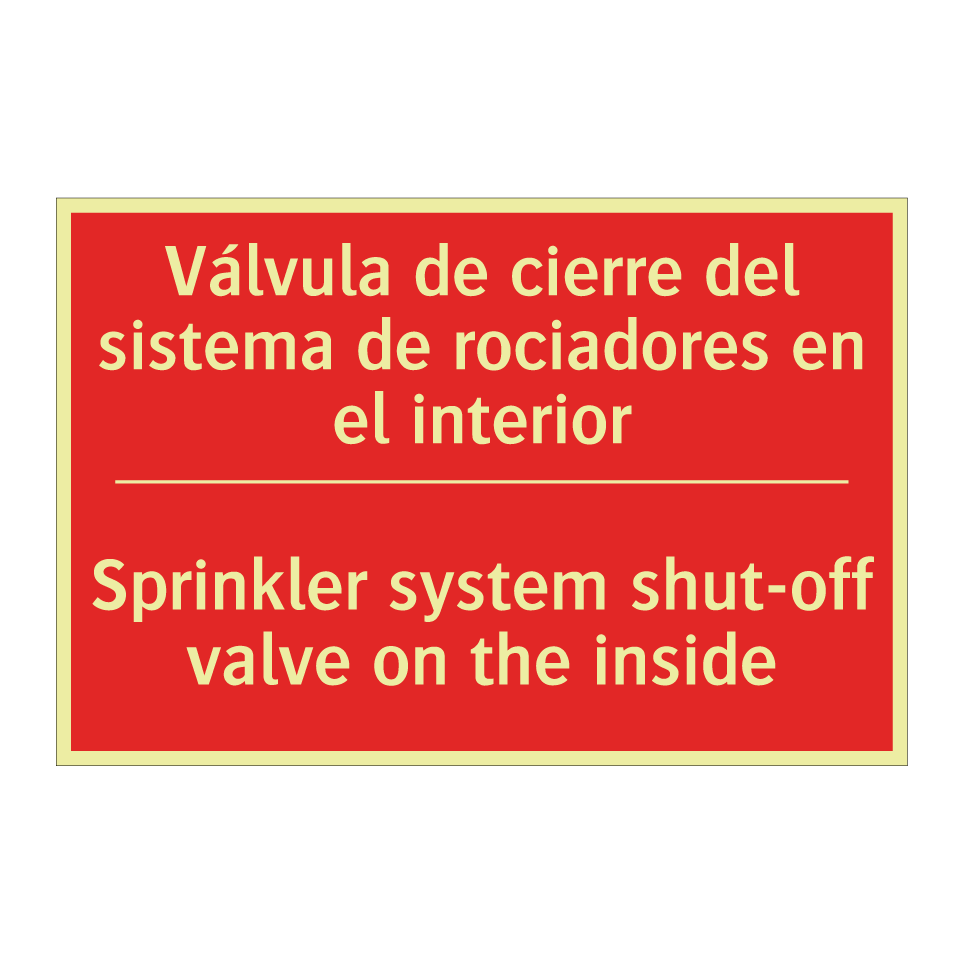Válvula de cierre del sistema /.../ - Sprinkler system shut-off /.../