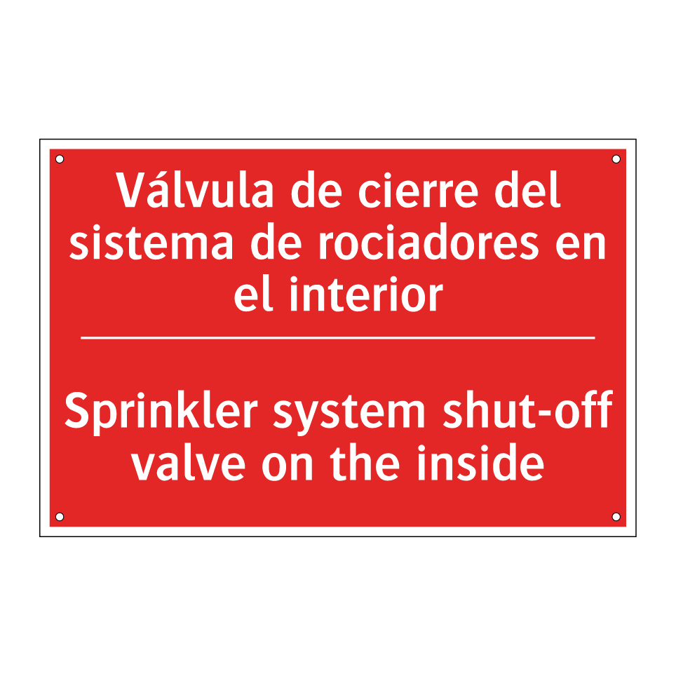 Válvula de cierre del sistema /.../ - Sprinkler system shut-off /.../