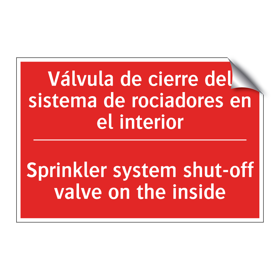 Válvula de cierre del sistema /.../ - Sprinkler system shut-off /.../