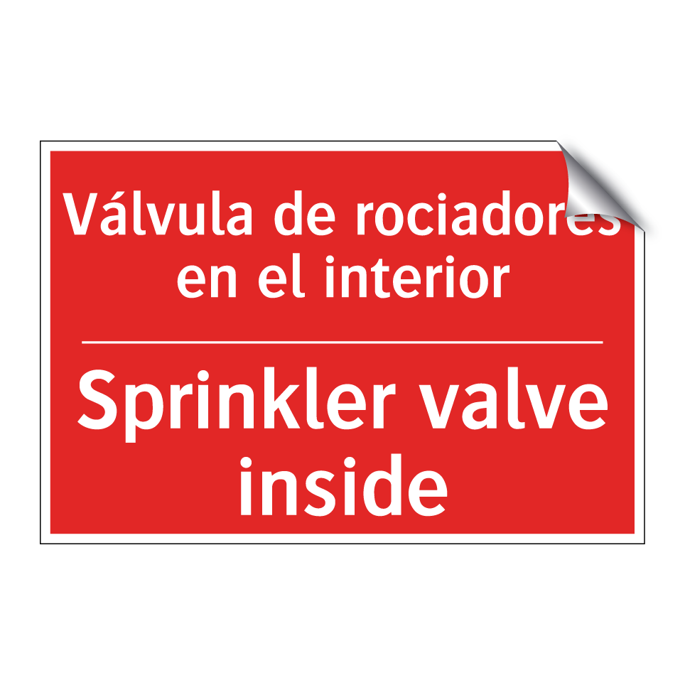 Válvula de rociadores en el /.../ - Sprinkler valve inside