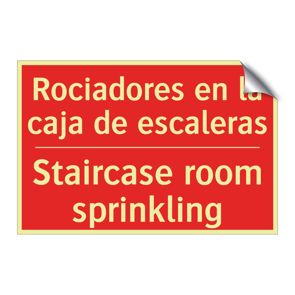 Rociadores en la caja de /.../ - Staircase room sprinkling