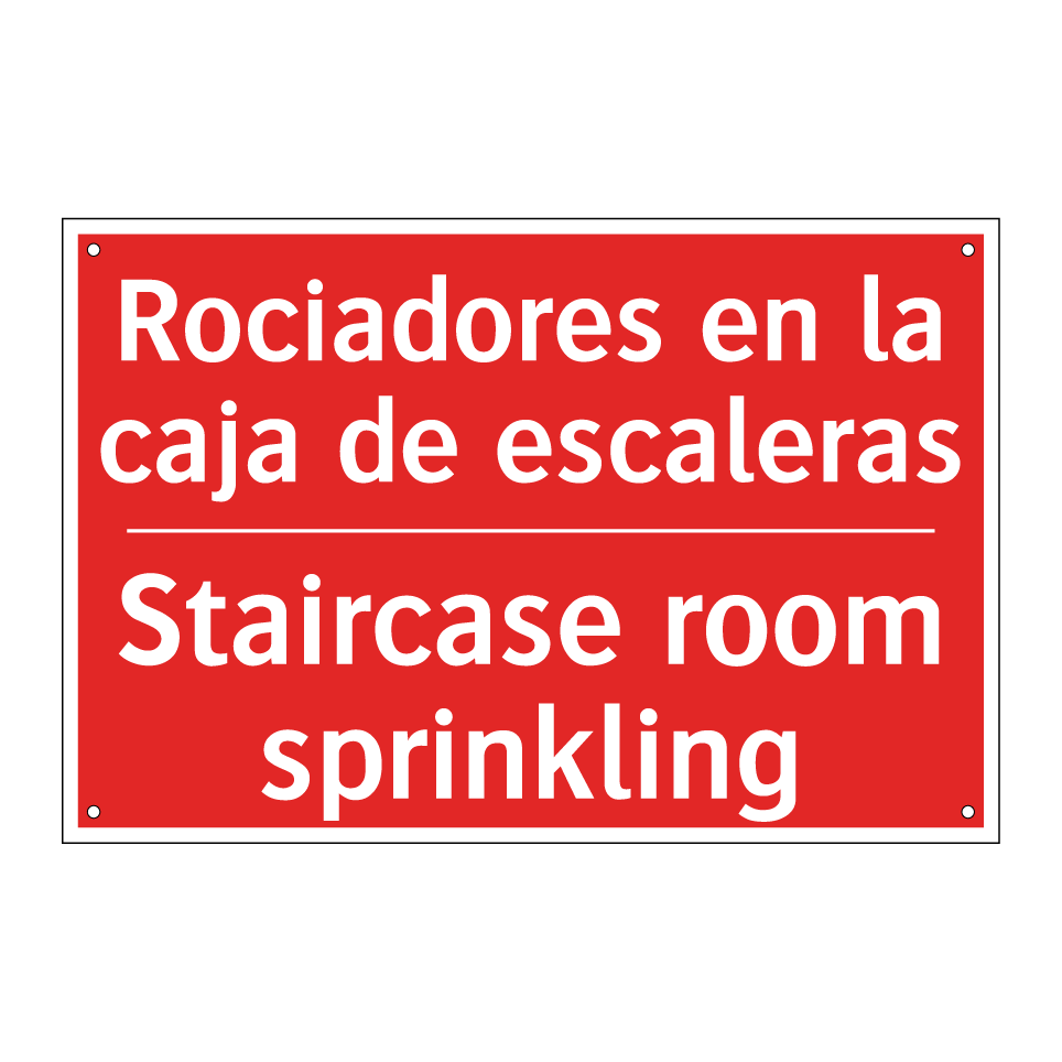 Rociadores en la caja de /.../ - Staircase room sprinkling