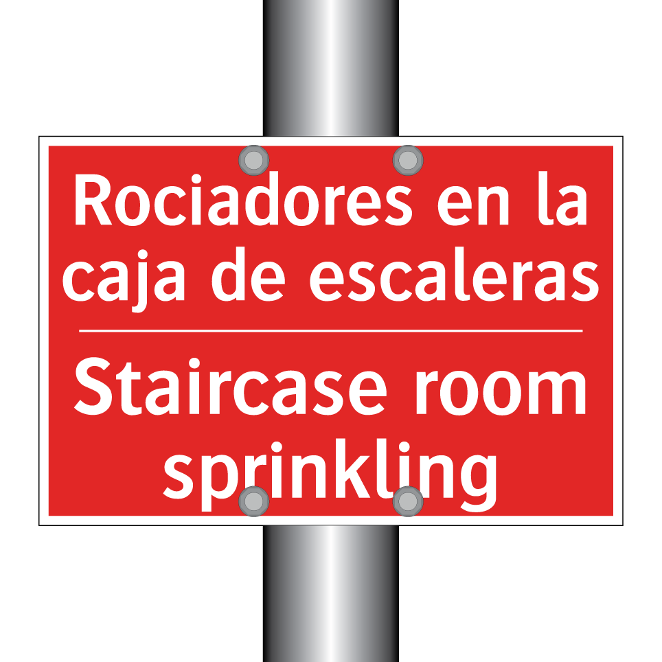 Rociadores en la caja de /.../ - Staircase room sprinkling