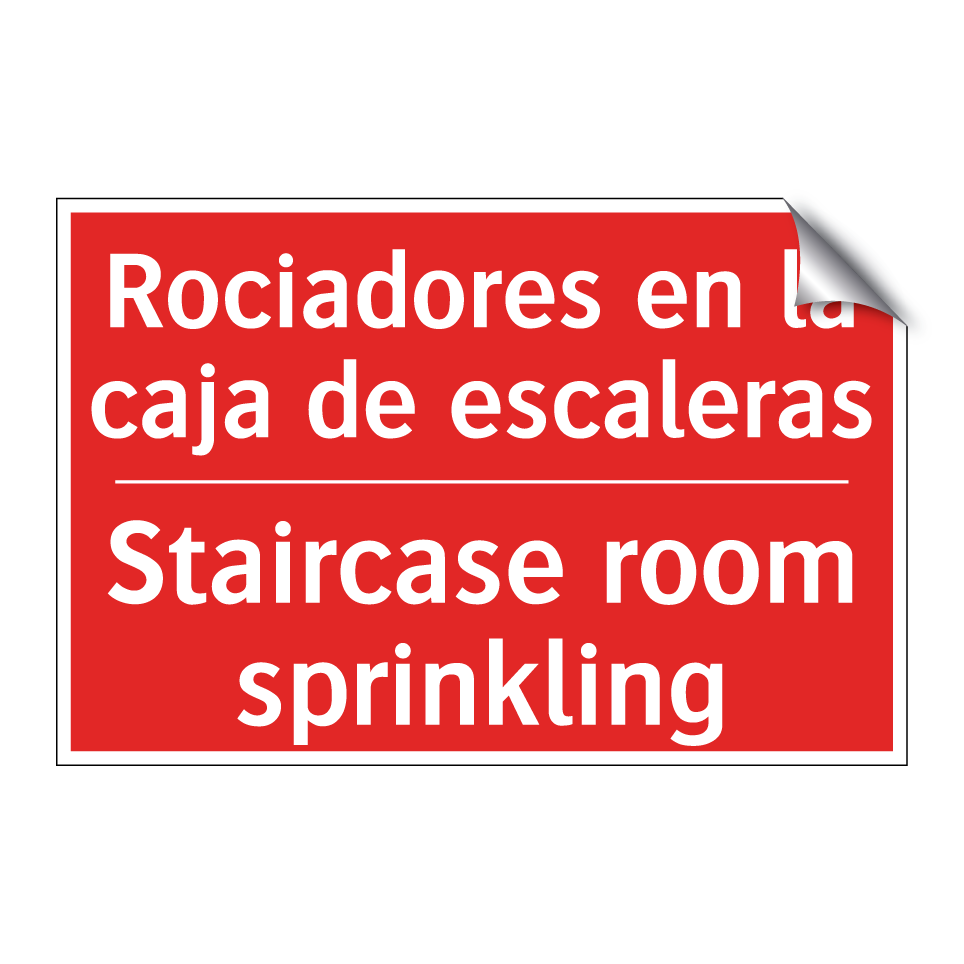 Rociadores en la caja de /.../ - Staircase room sprinkling