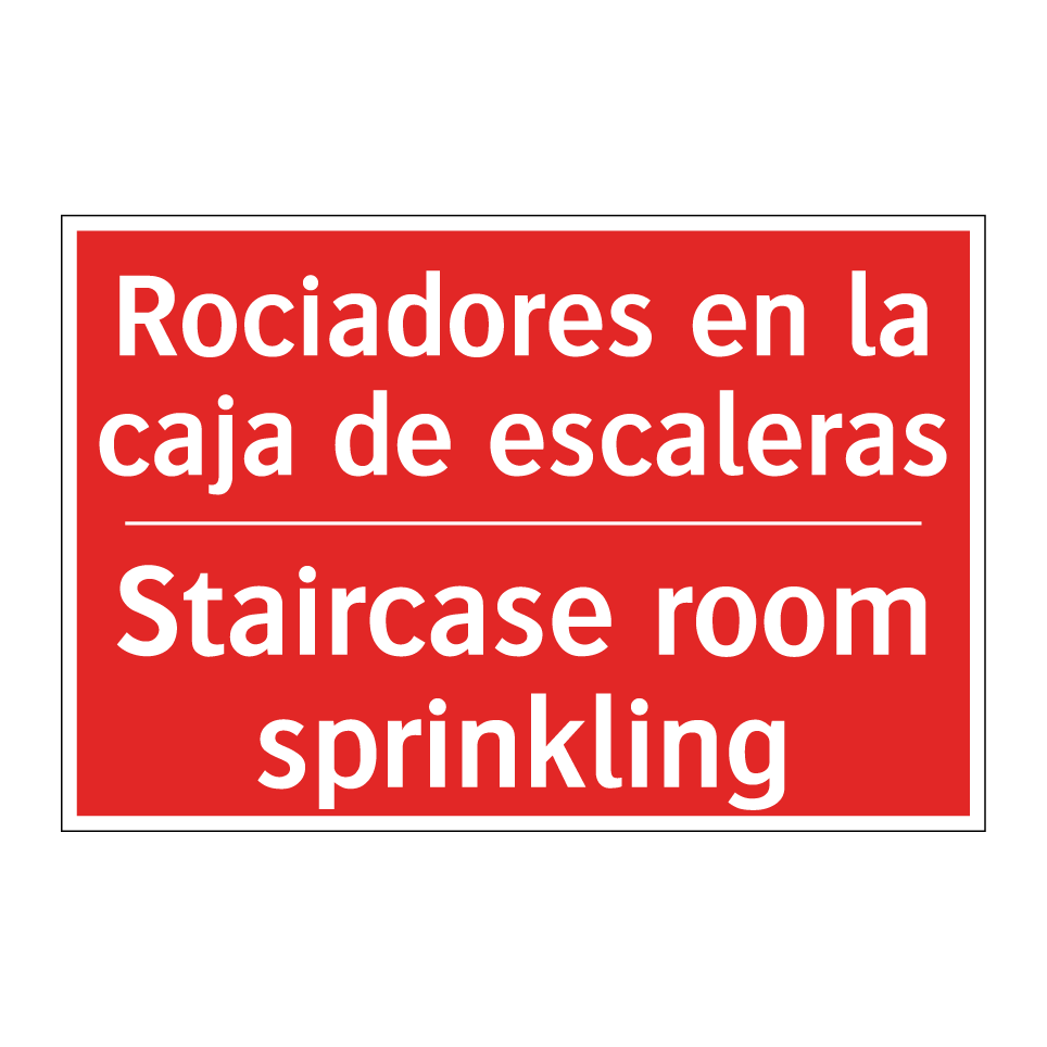 Rociadores en la caja de /.../ - Staircase room sprinkling