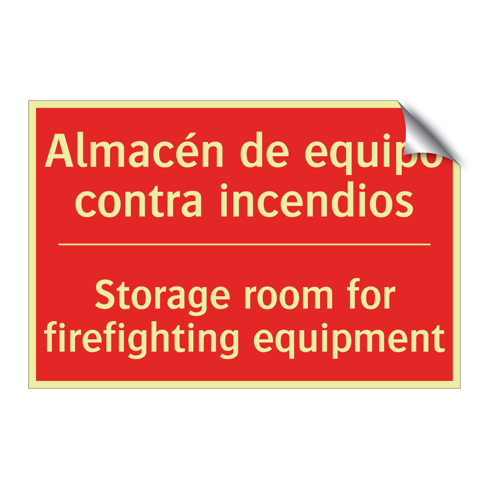 Almacén de equipo contra /.../ - Storage room for firefighting /.../