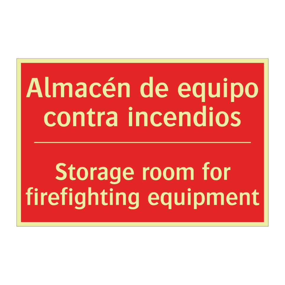 Almacén de equipo contra /.../ - Storage room for firefighting /.../
