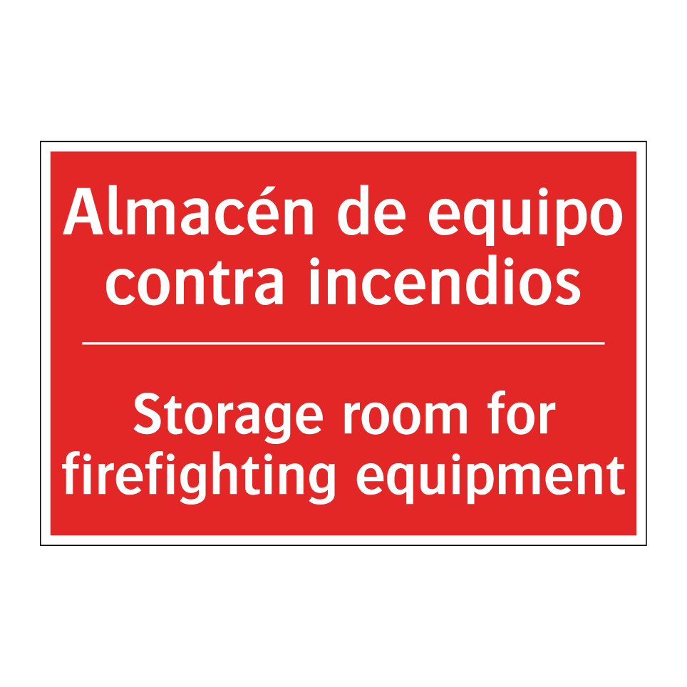 Almacén de equipo contra /.../ - Storage room for firefighting /.../
