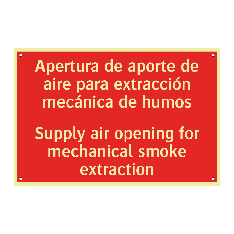 Apertura de aporte de aire /.../ - Supply air opening for /.../