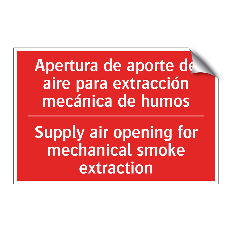 Apertura de aporte de aire /.../ - Supply air opening for /.../