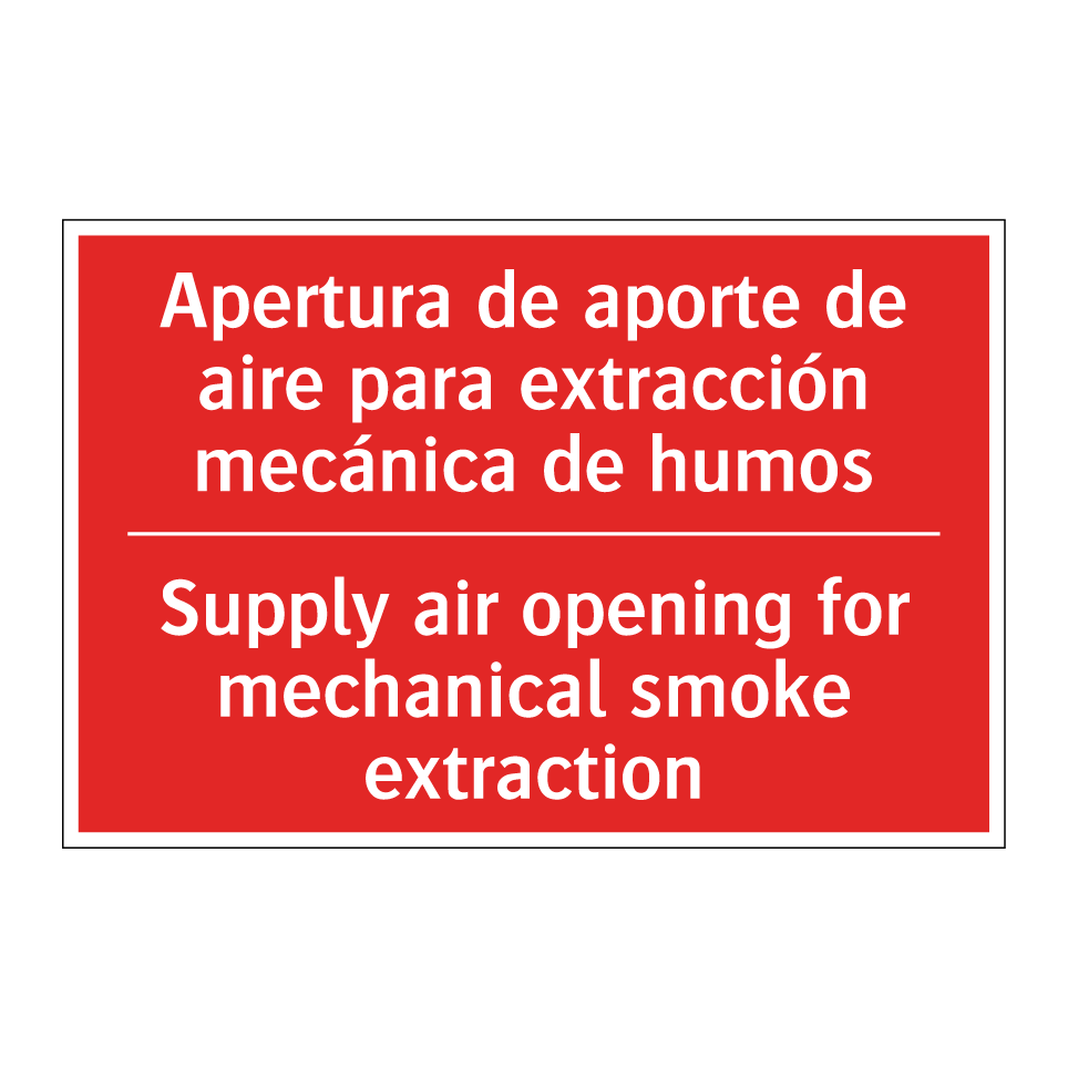 Apertura de aporte de aire /.../ - Supply air opening for /.../