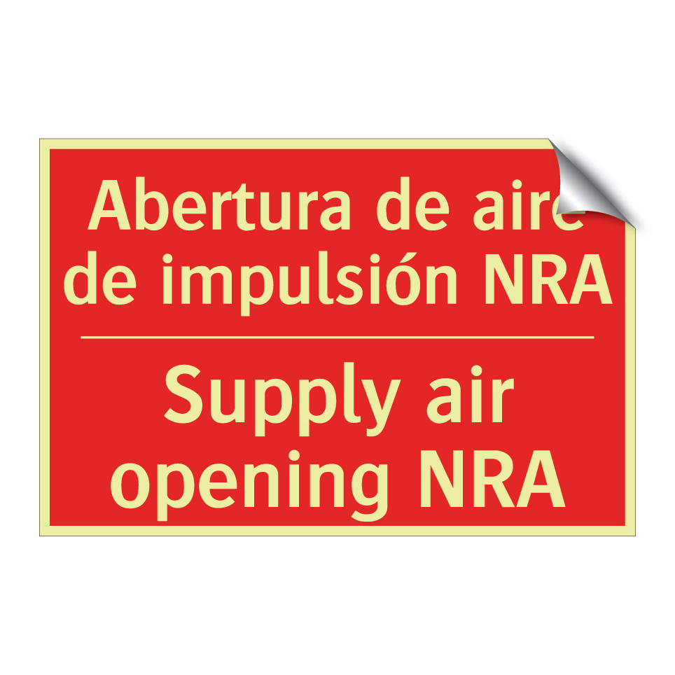 Abertura de aire de impulsión /.../ - Supply air opening NRA