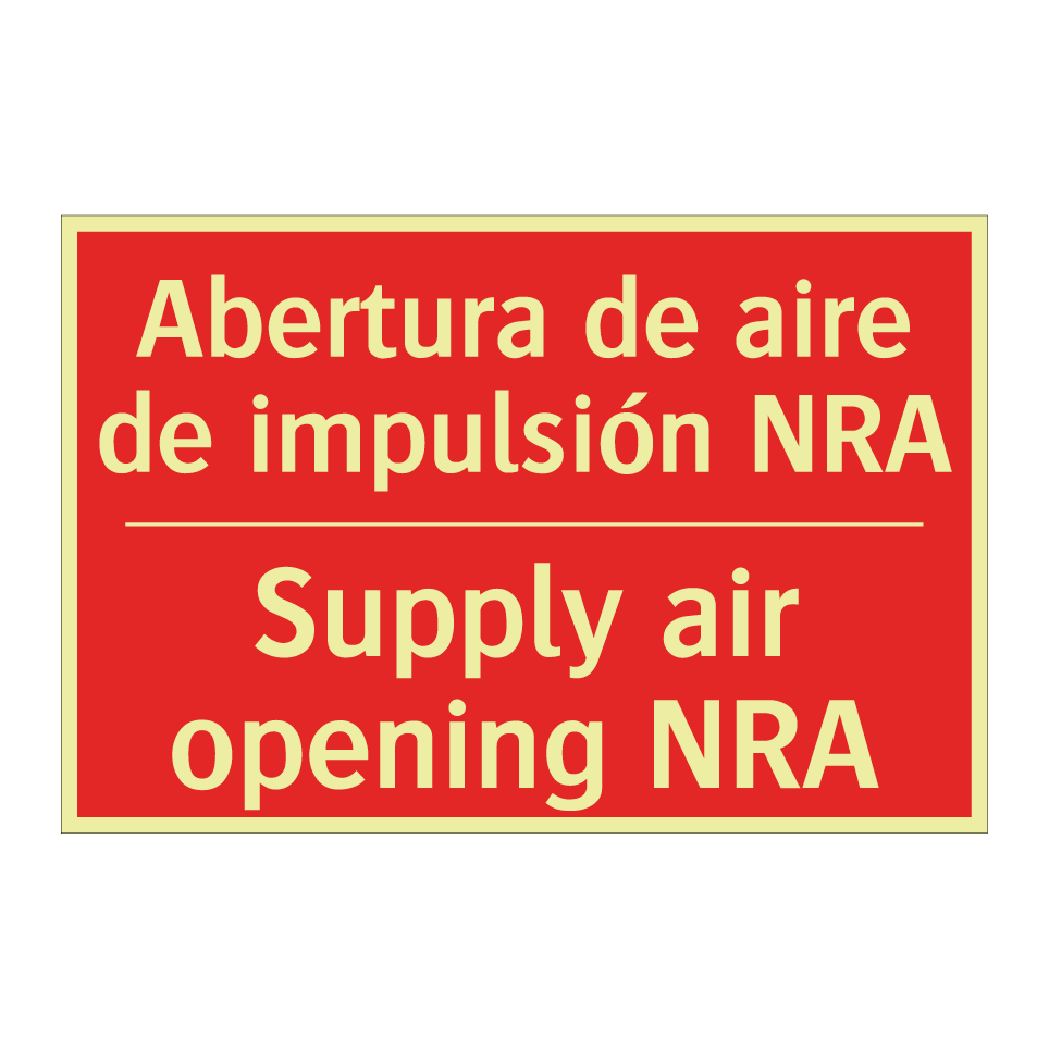 Abertura de aire de impulsión /.../ - Supply air opening NRA