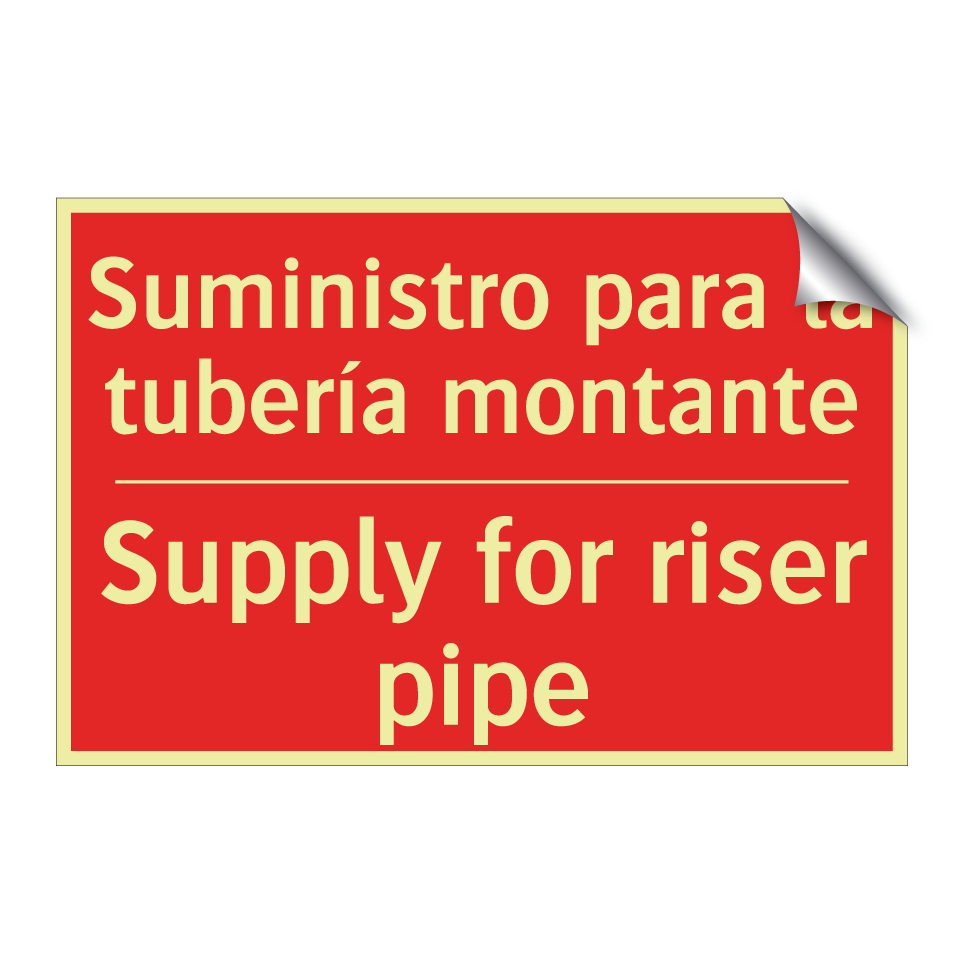 Suministro para la tubería /.../ - Supply for riser pipe
