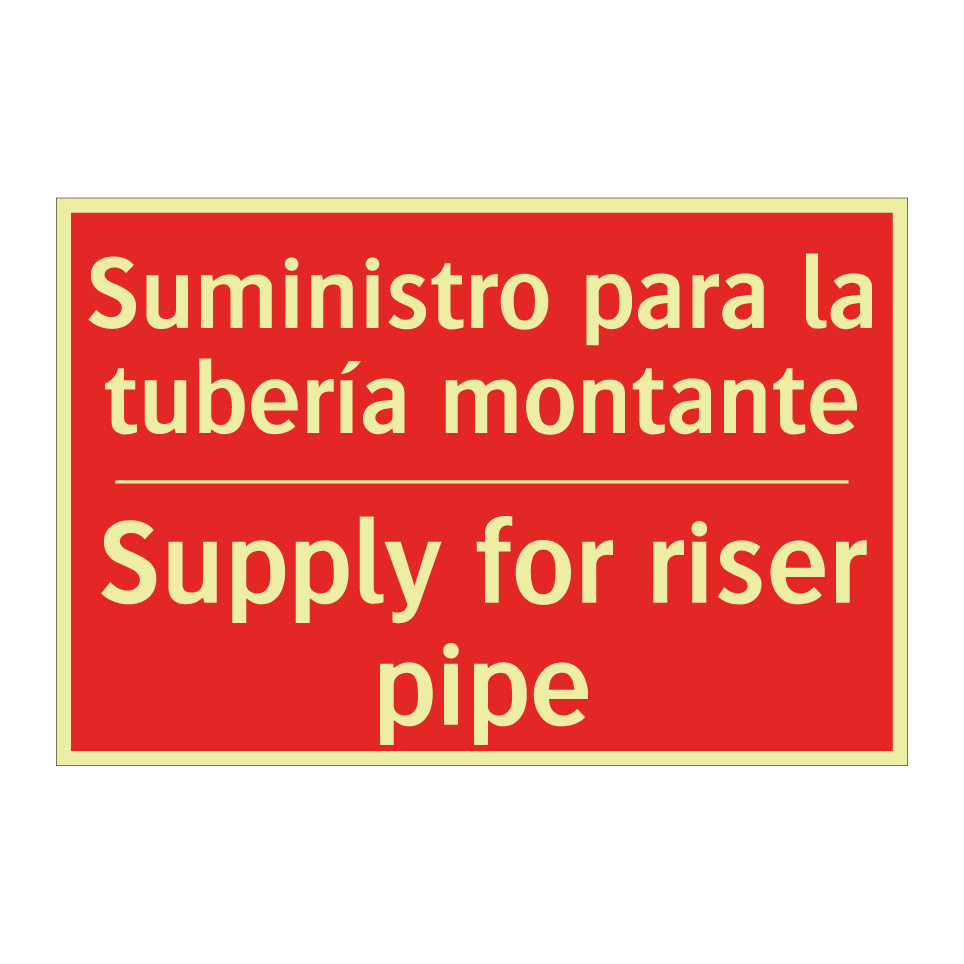 Suministro para la tubería /.../ - Supply for riser pipe