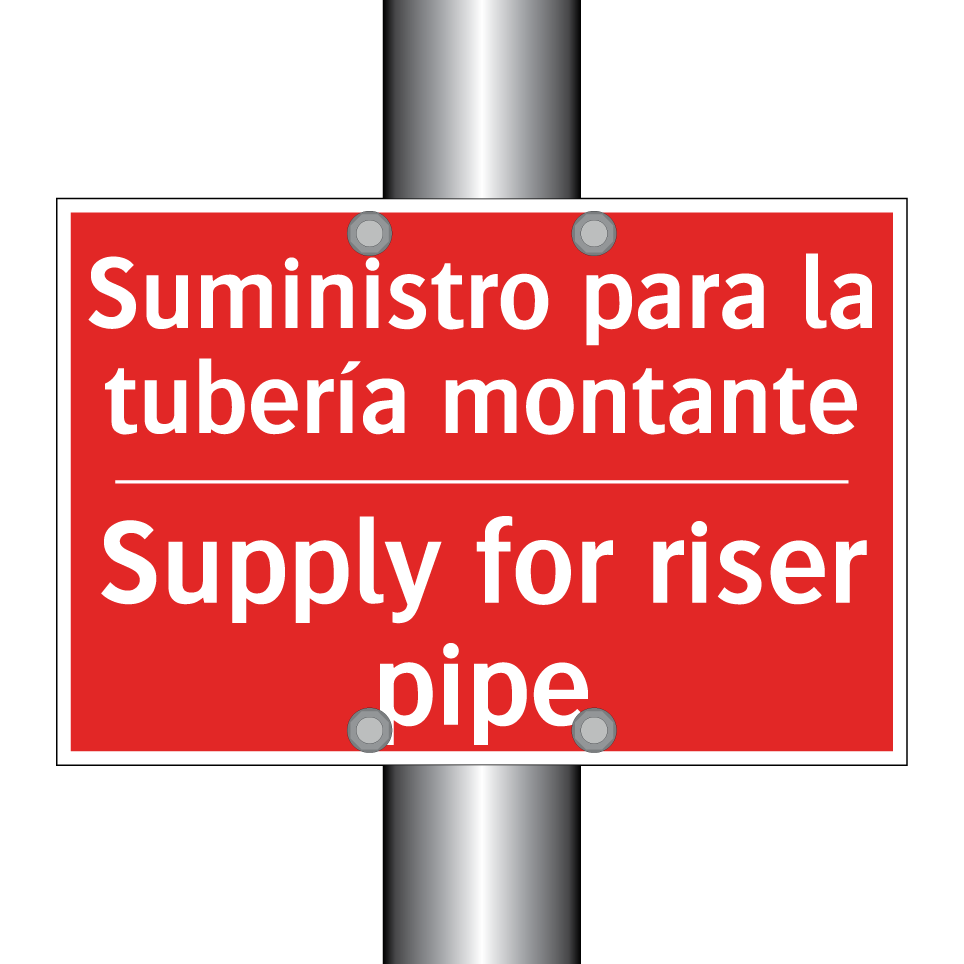 Suministro para la tubería /.../ - Supply for riser pipe