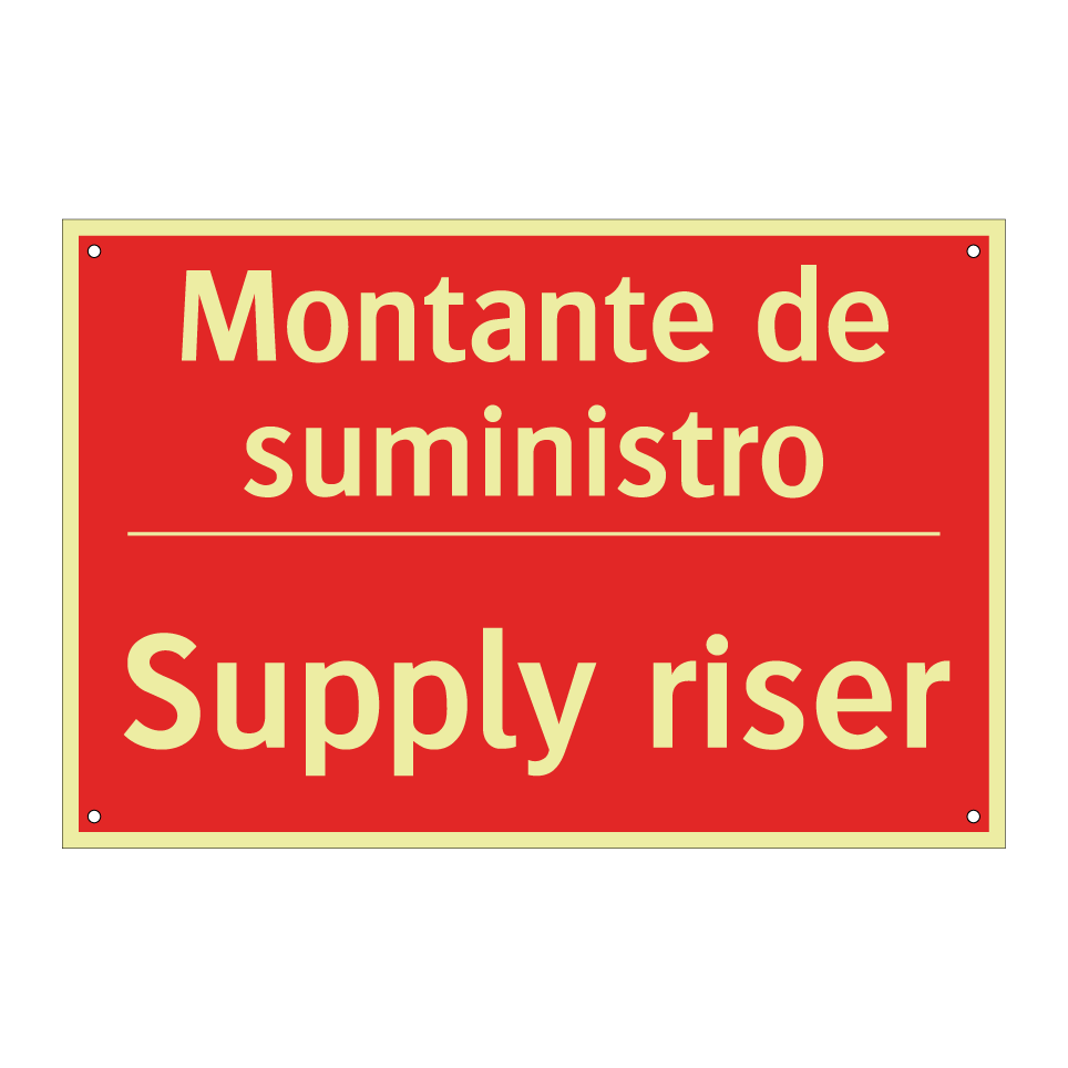 Montante de suministro - Supply riser