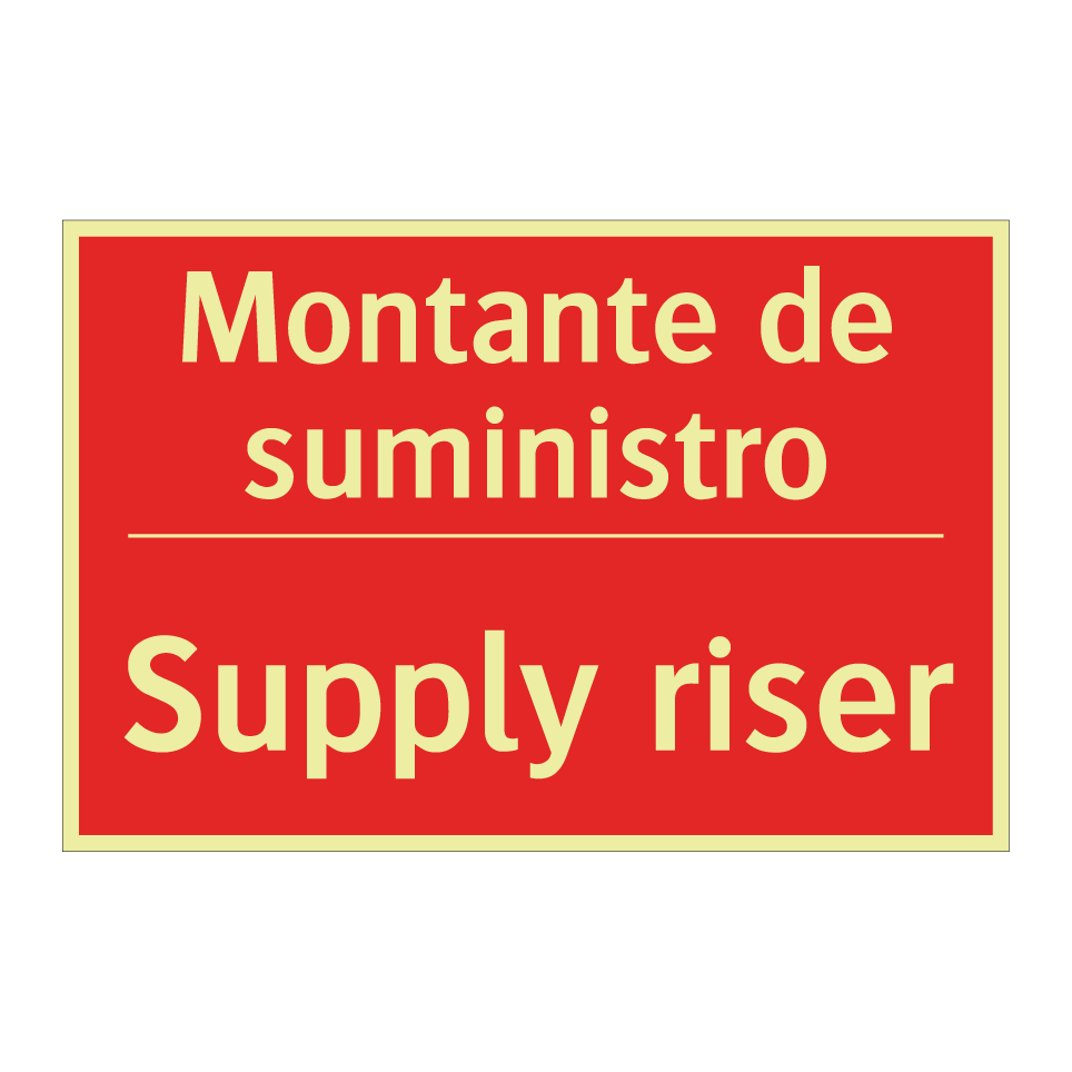 Montante de suministro - Supply riser