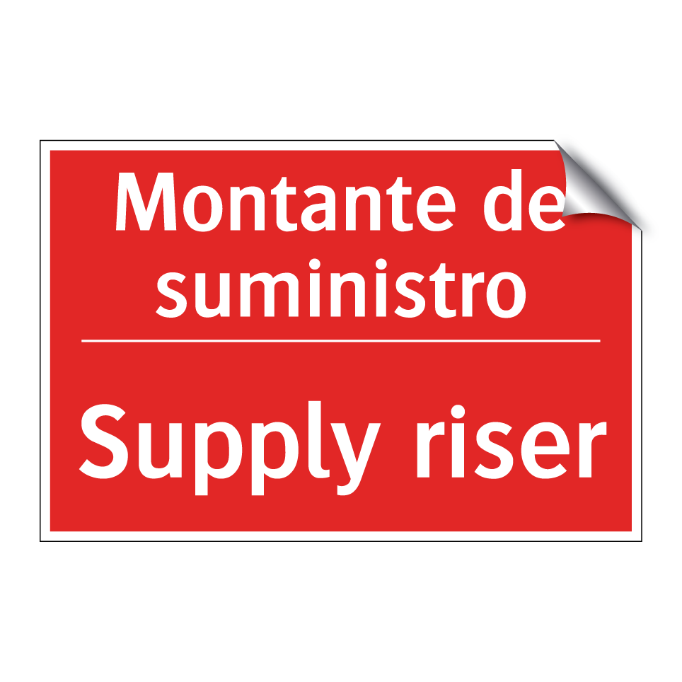 Montante de suministro - Supply riser