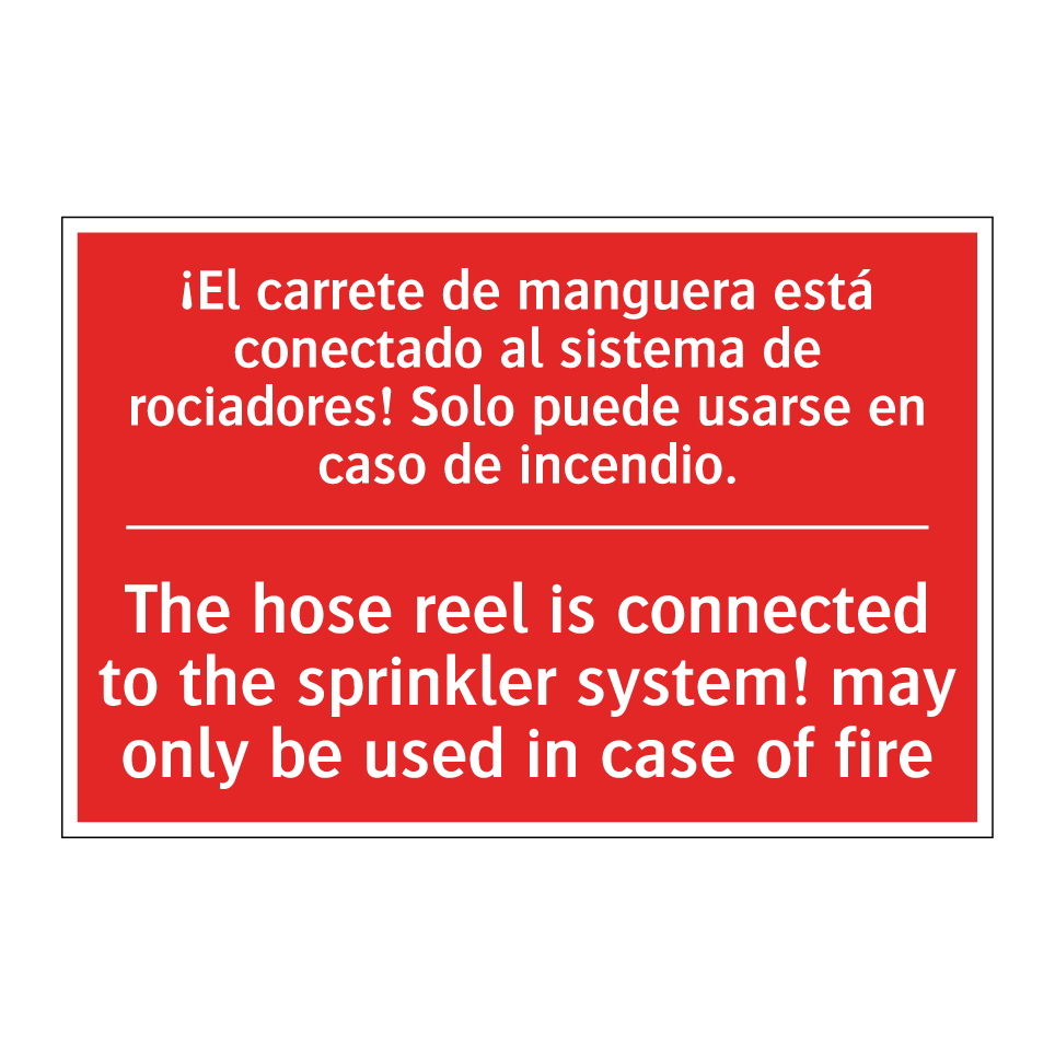 ¡El carrete de manguera está /.../ - The hose reel is connected to /.../