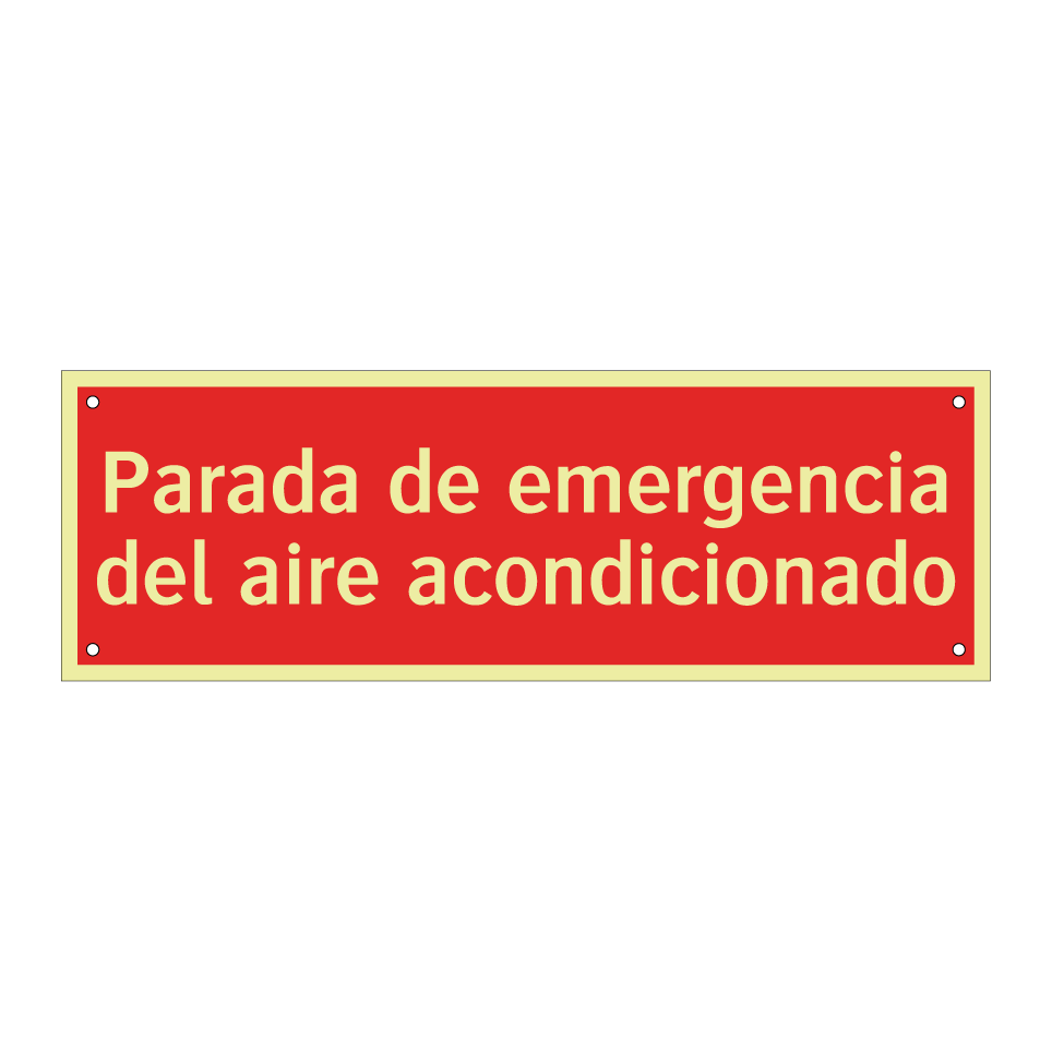 Parada de emergencia del aire acondicionado