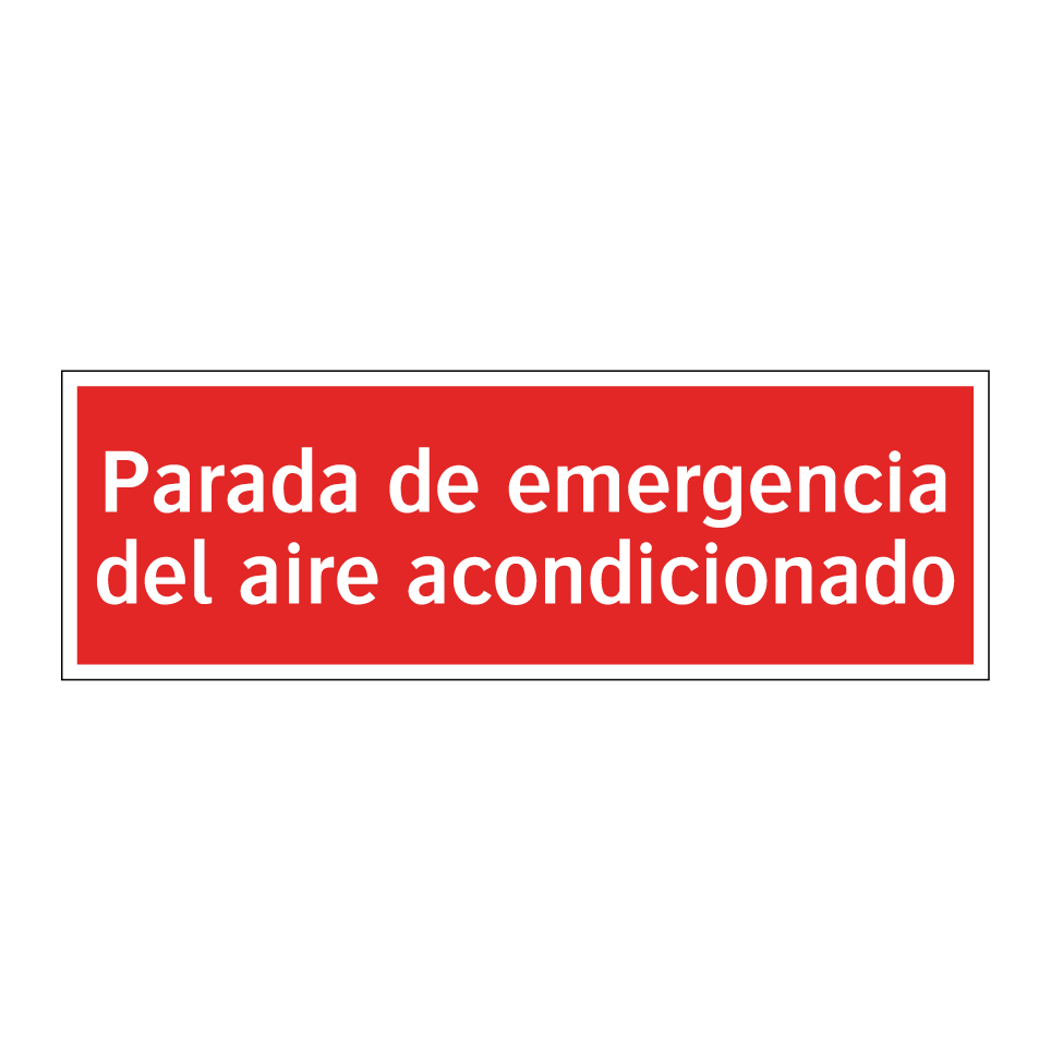 Parada de emergencia del aire acondicionado
